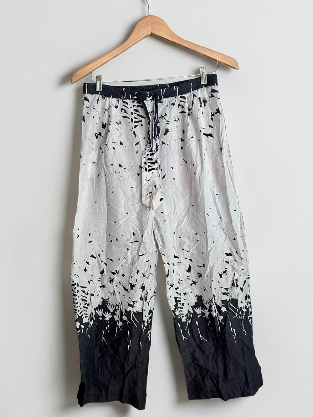 Zapapa Speckled Paint Splattered Cotton Poplin Pants Sz Small Pockets